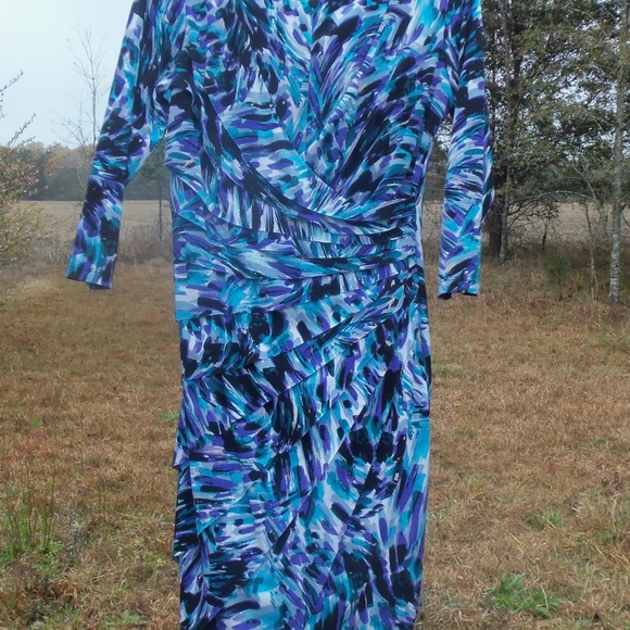 London Times 10 Petite dress wrap style - Picture 4 of 5